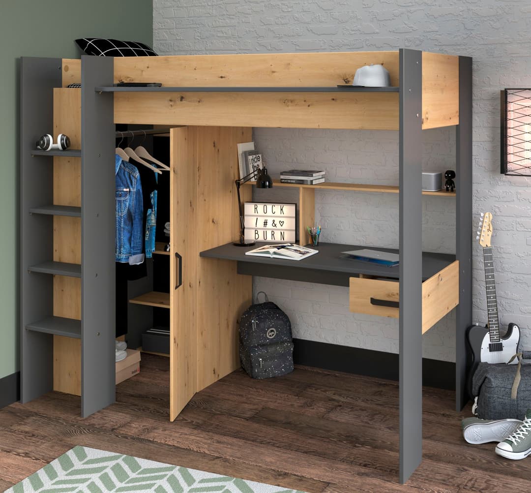 Parisot Hochbett Heavy ALL-IN-ONE | Holztöne