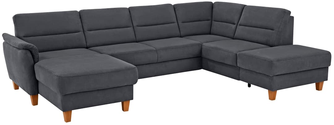 Home affaire Wohnlandschaft Palmera U-Form | Grau