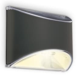 Briloner Leuchten LED Wand-Solarleuchte | Schwarz