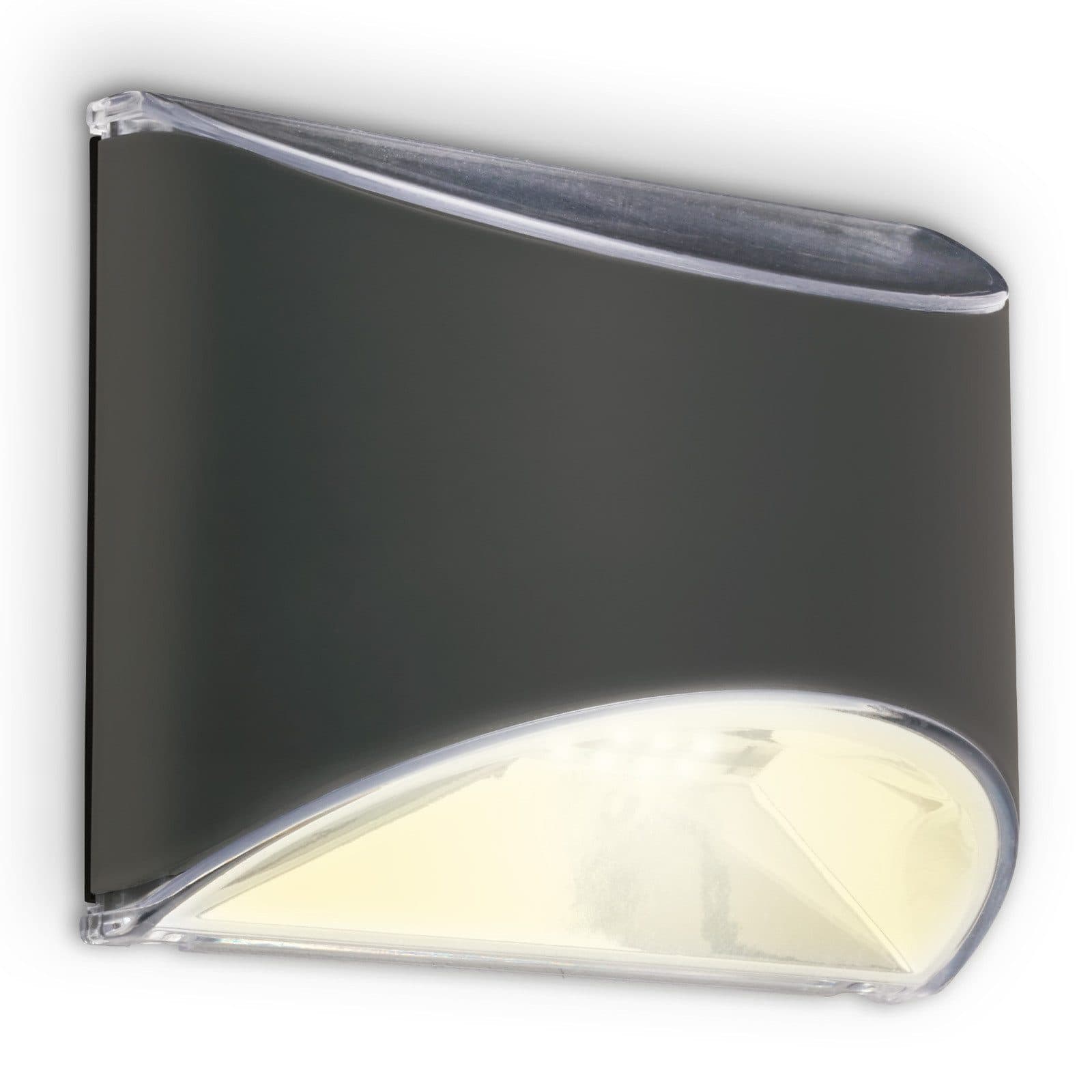 Briloner Leuchten LED Wand-Solarleuchte | Schwarz