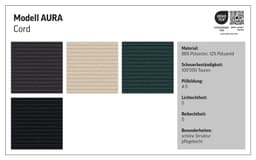 COTTA Ecksofa Aura L-Form | Grau