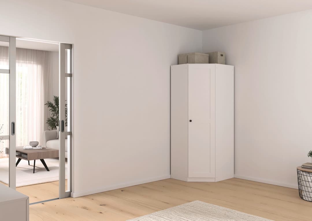 rauch Eckkleiderschrank YLVA | Weiß