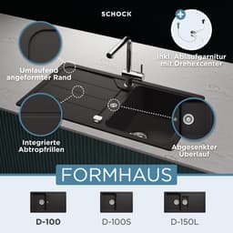 Schock Granitspüle Formhaus | Schwarz