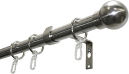 GARDINIA Gardinenstange Set Kugel | Silber