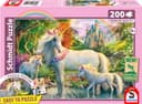 Schmidt Spiele Puzzle Einhornstute mit zwei Fohlen | Mehrfarbig