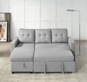 ATLANTIC home collection Ecksofa Gino L-Form | Grau 2
