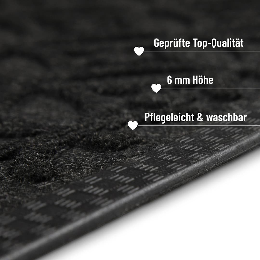 Wecon home Fußmatte Midnight Mosaic | Schwarz