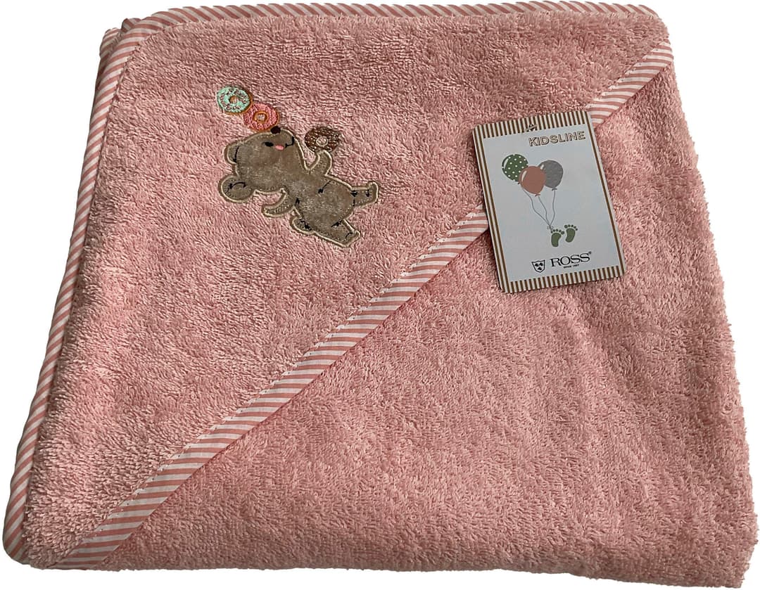 ROSS Kapuzenhandtuch KIDSLINE | Rosa