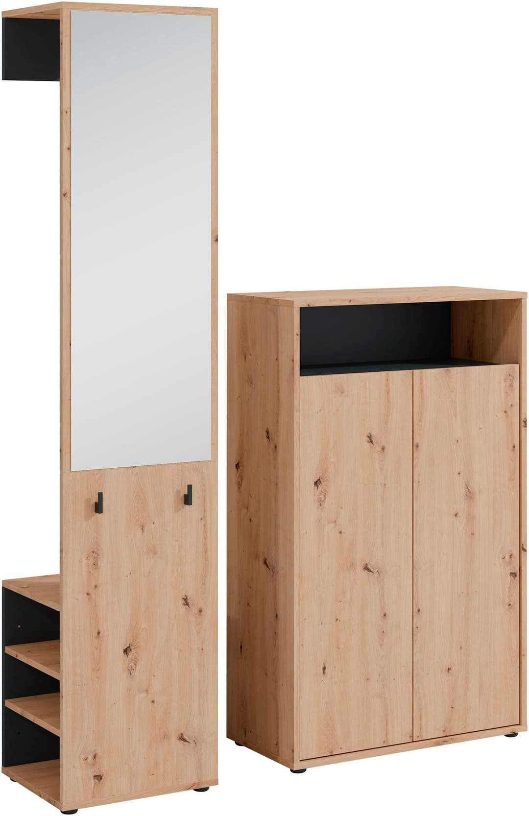 byLIVING Garderoben-Set Lyon | Holztöne