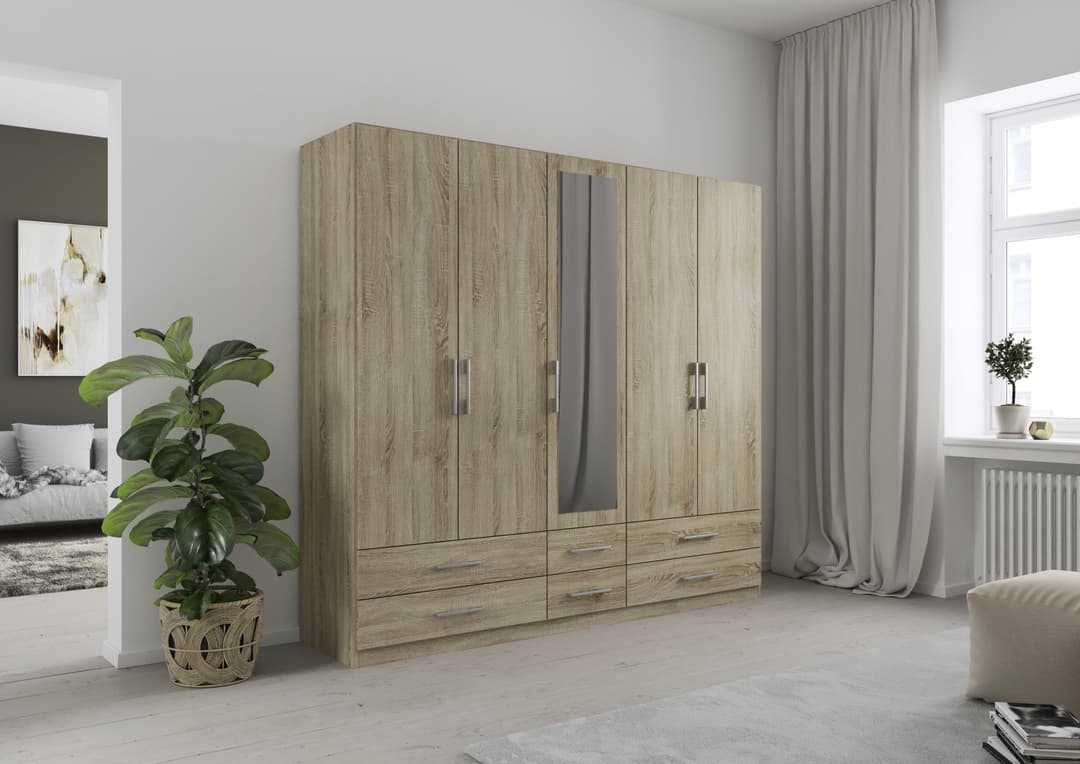 rauch Kleiderschrank HERSBRUCK | Holztöne