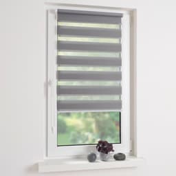 Doppelrollo Klemmfix-Duo-Rollo | Grau