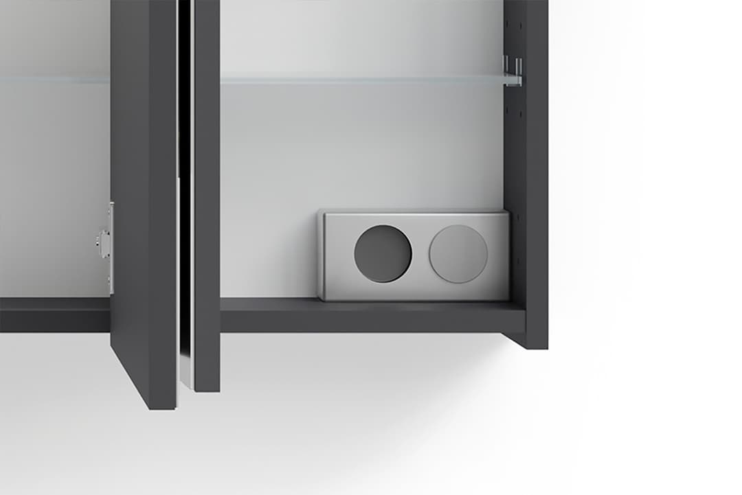 byLIVING Spiegelschrank Serie Spree | Schwarz