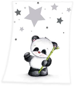 Babydecke Fynn Panda | Weiß