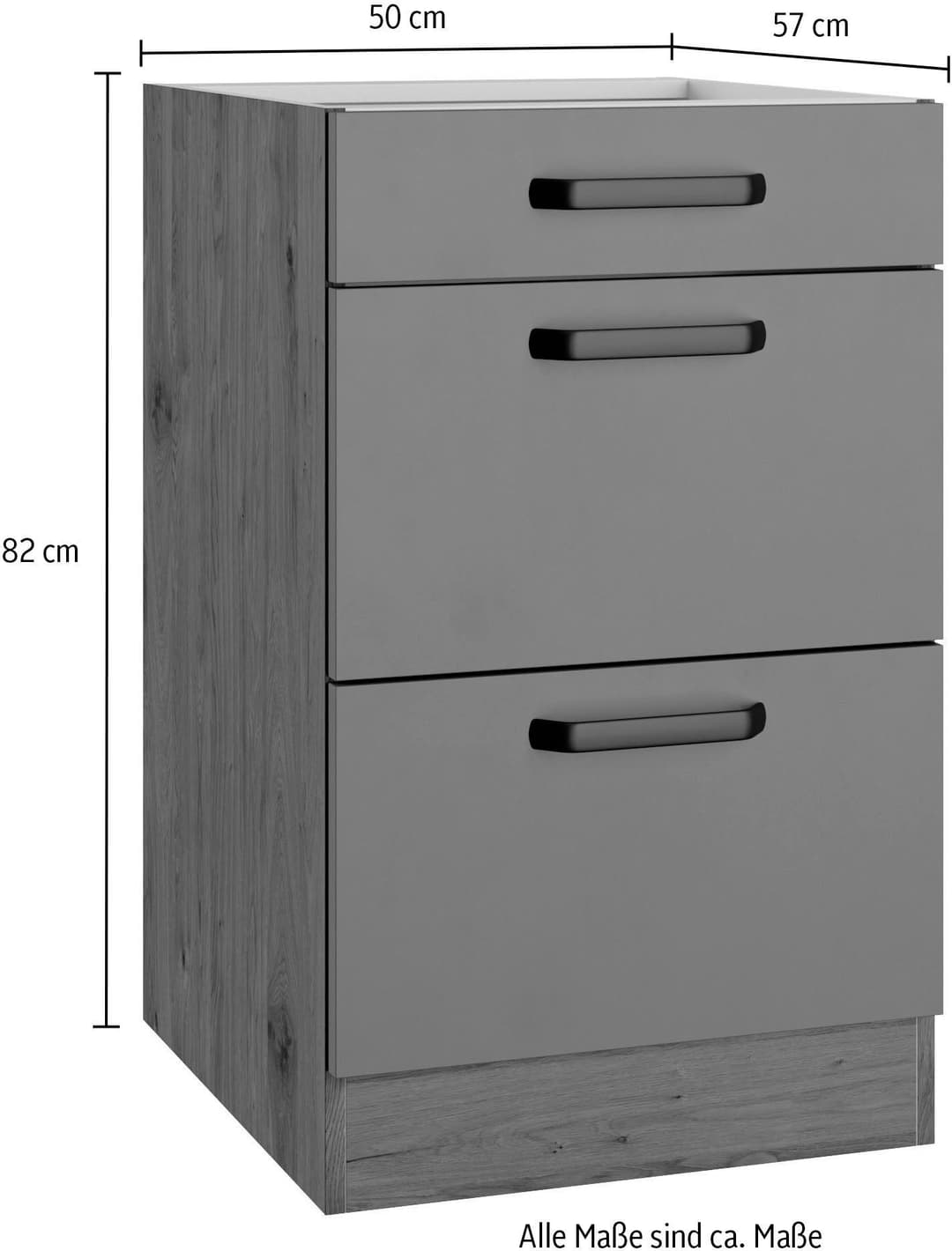 wiho Küchen Unterschrank Elba | Braun