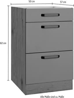 wiho Küchen Unterschrank Elba | Braun