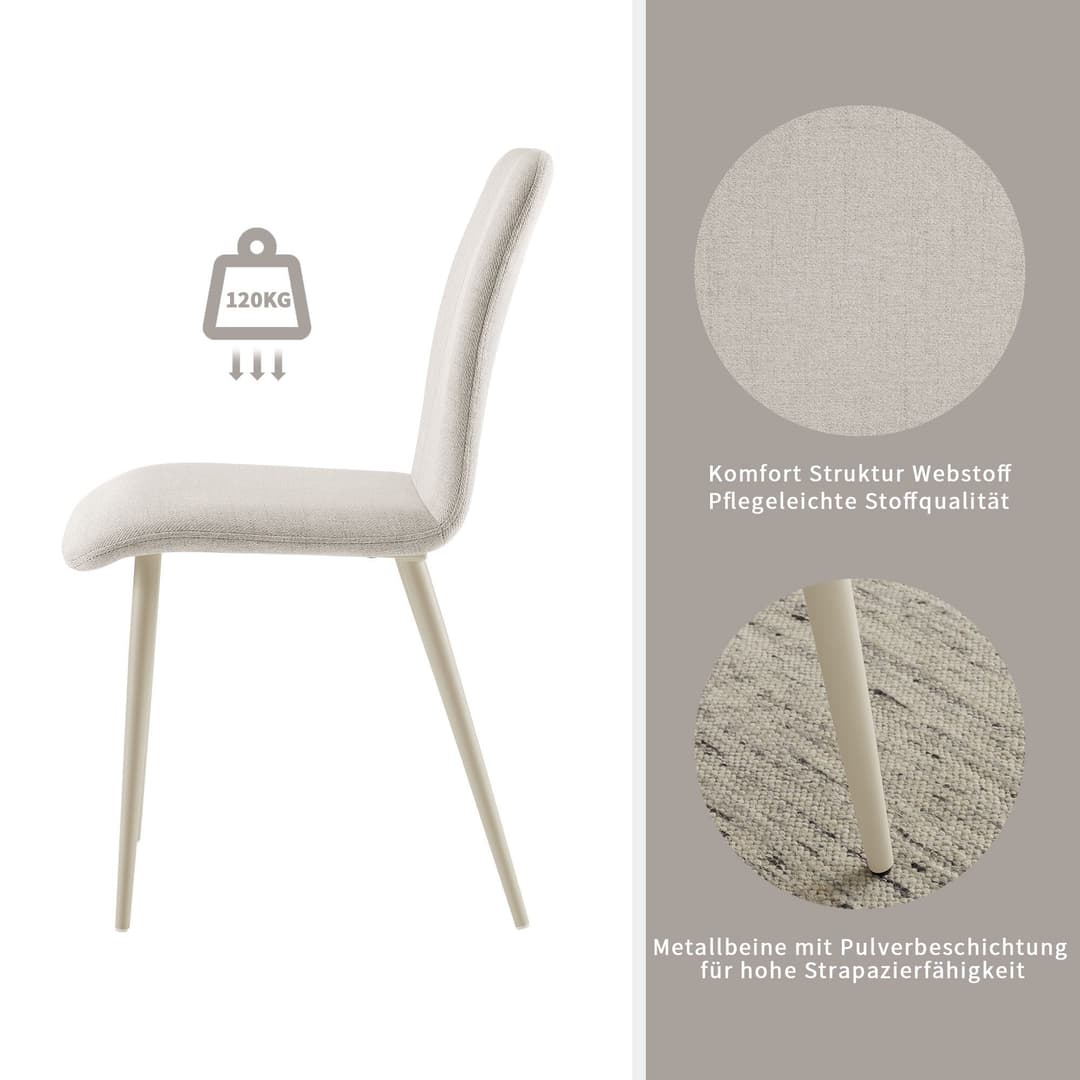 OTTO home Allyae 4-Fußstuhl | Beige