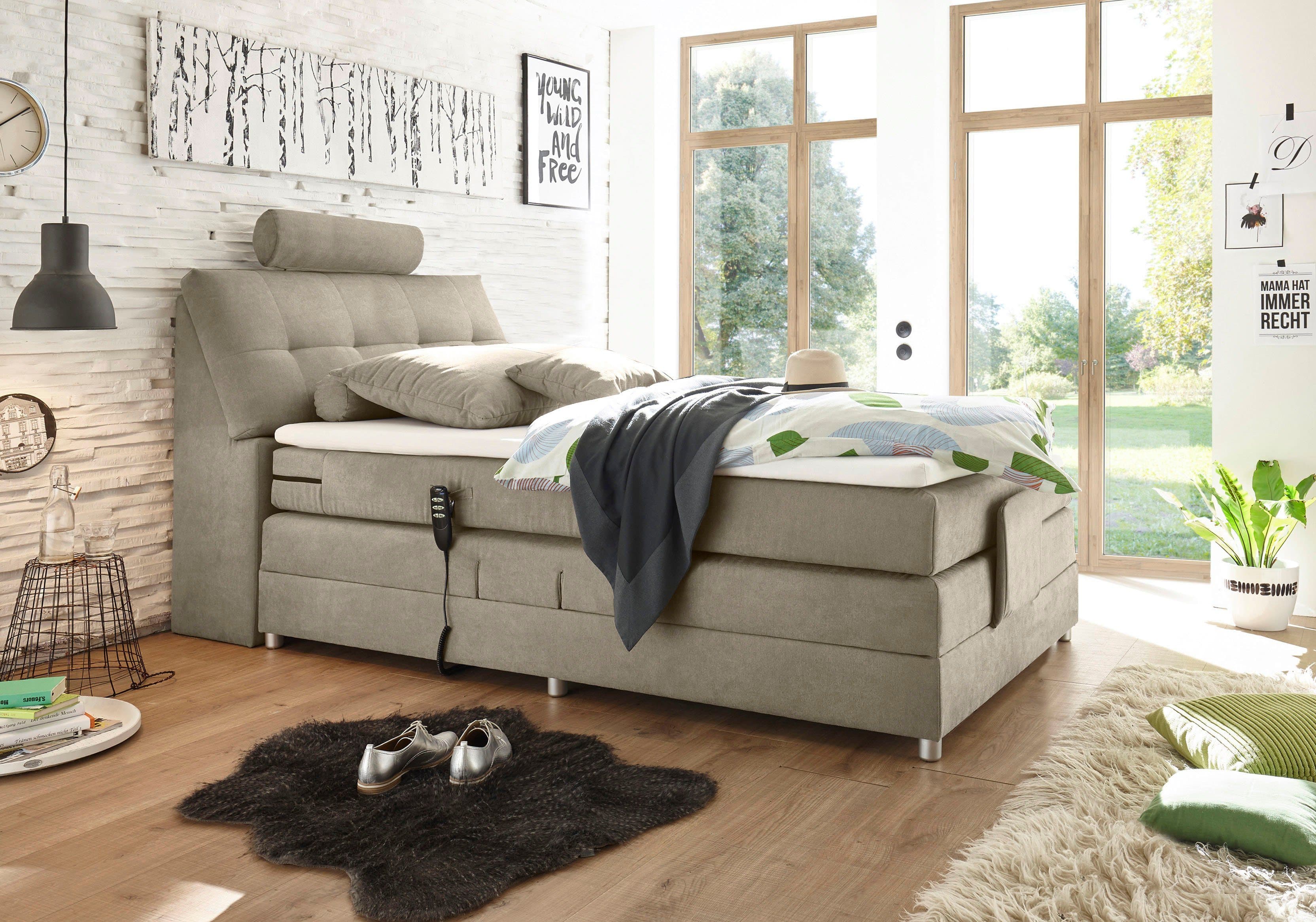 ED EXCITING DESIGN Boxspringbett Palermo | Beige