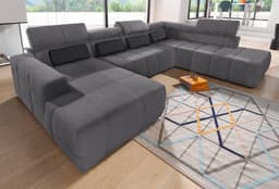 DOMO collection Wohnlandschaft Brandon | Grau