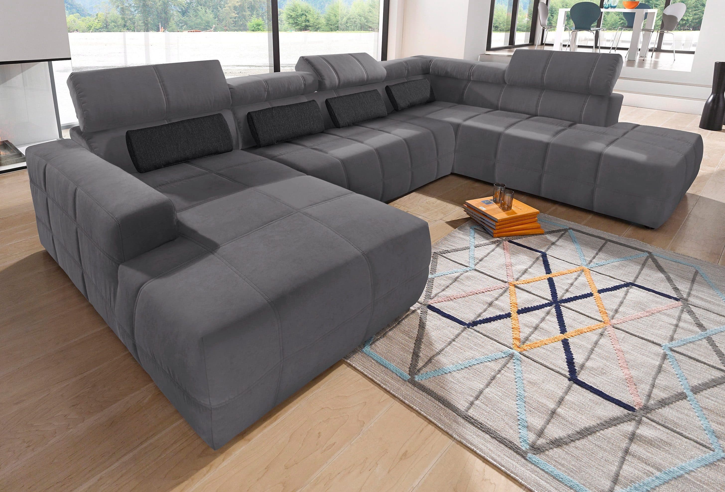 DOMO collection Wohnlandschaft Brandon | Grau