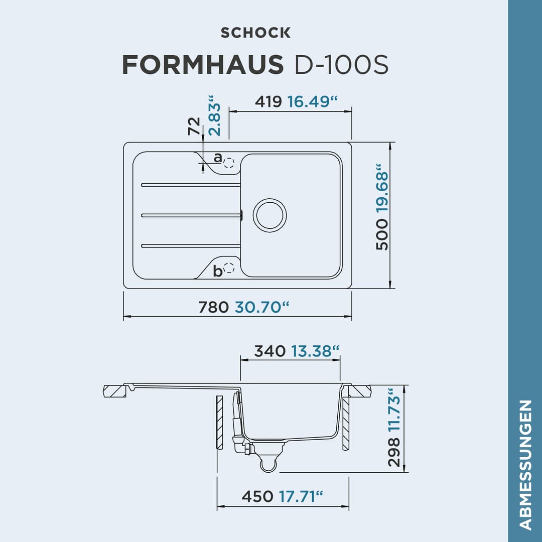 Schock Granitspüle Formhaus Mini | Schwarz