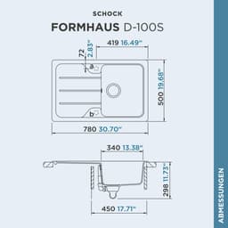 Schock Granitspüle Formhaus Mini | Schwarz