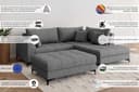 OTTO home Polsterhocker LEEVKE | Grau 3
