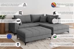 OTTO home Polsterhocker LEEVKE | Grau