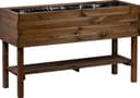 Dobar Hochbeet mit Ablage | Braun 3