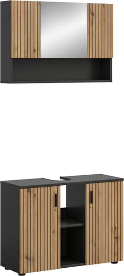 welltime Badmöbel-Set MANI | Holztöne