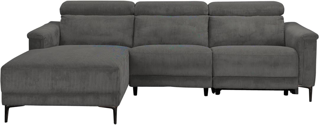 OTTO home Ecksofa LUND Cord | Grau