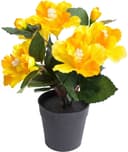 Kunstblume Hibiskus im Topf | Gelb
