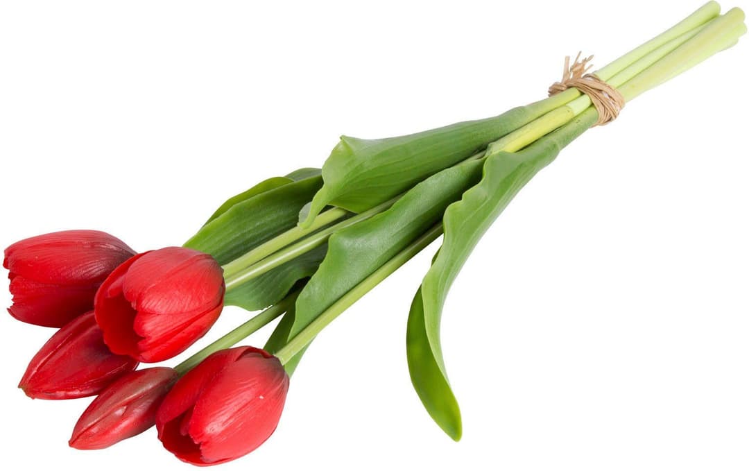 Kunstblume Tulpenbündel Holland real Touch Tulpe | Rot