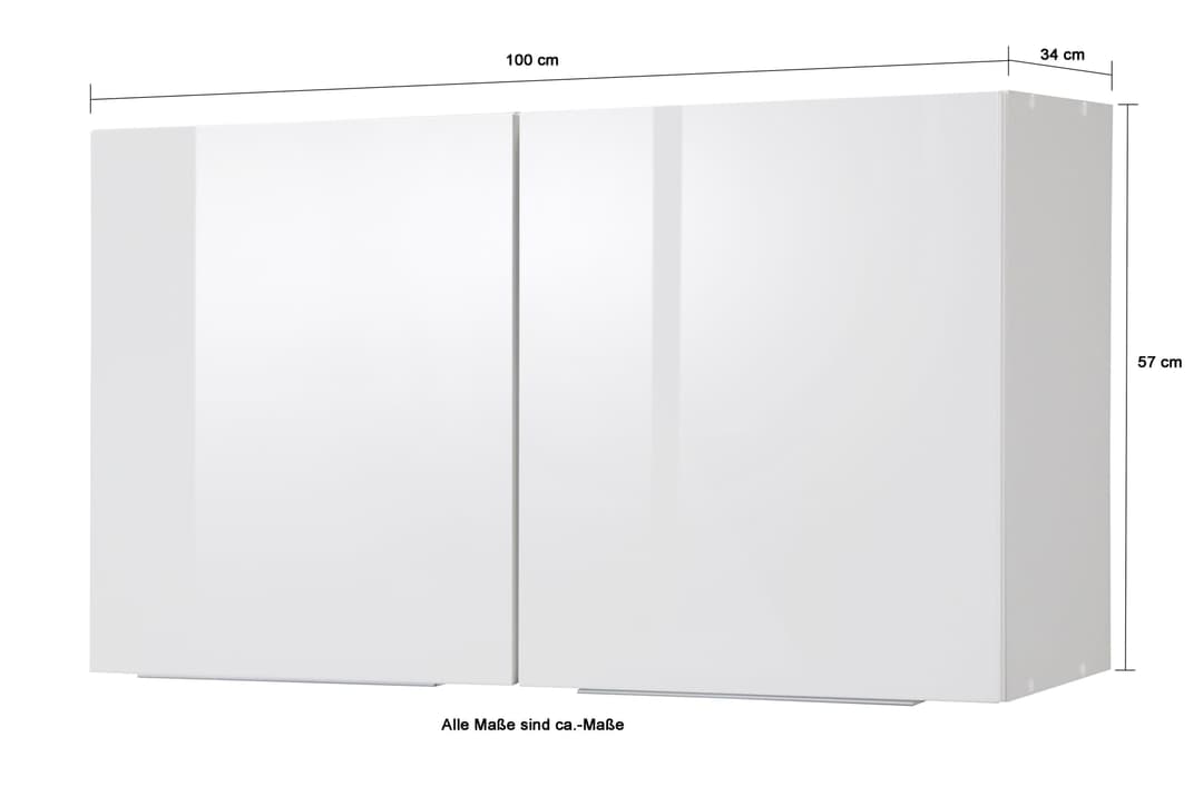 KOCHSTATION Hängeschrank KS-Brindisi 100 cm breit, 2 Türen