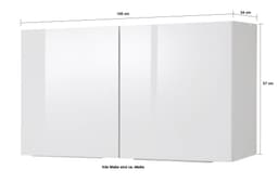 KOCHSTATION Hängeschrank KS-Brindisi 100 cm breit, 2 Türen