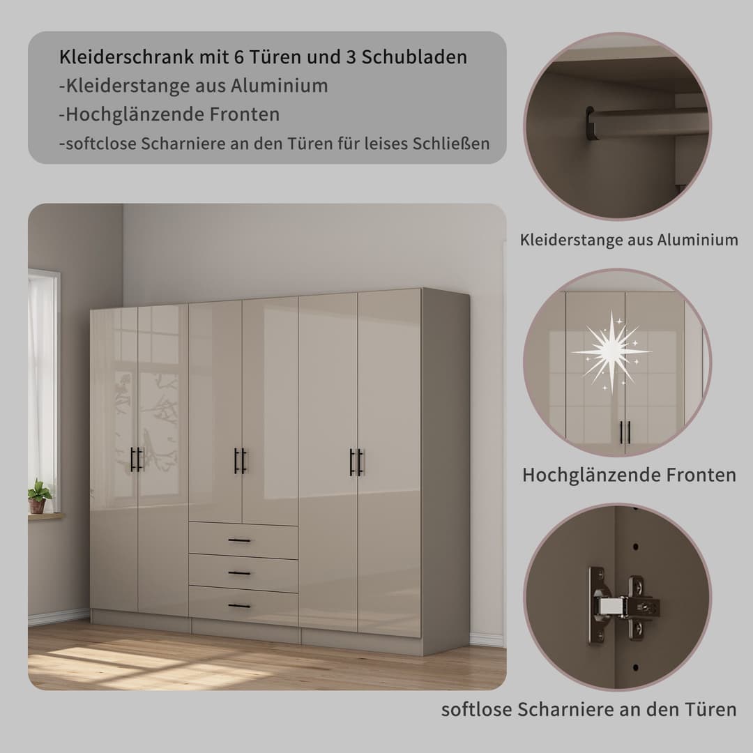 OTTO home Kleiderschrank Trento | Beige