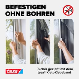 tesa Insektenschutz-Fensterrahmen Pollenschutzgitter | Schwarz