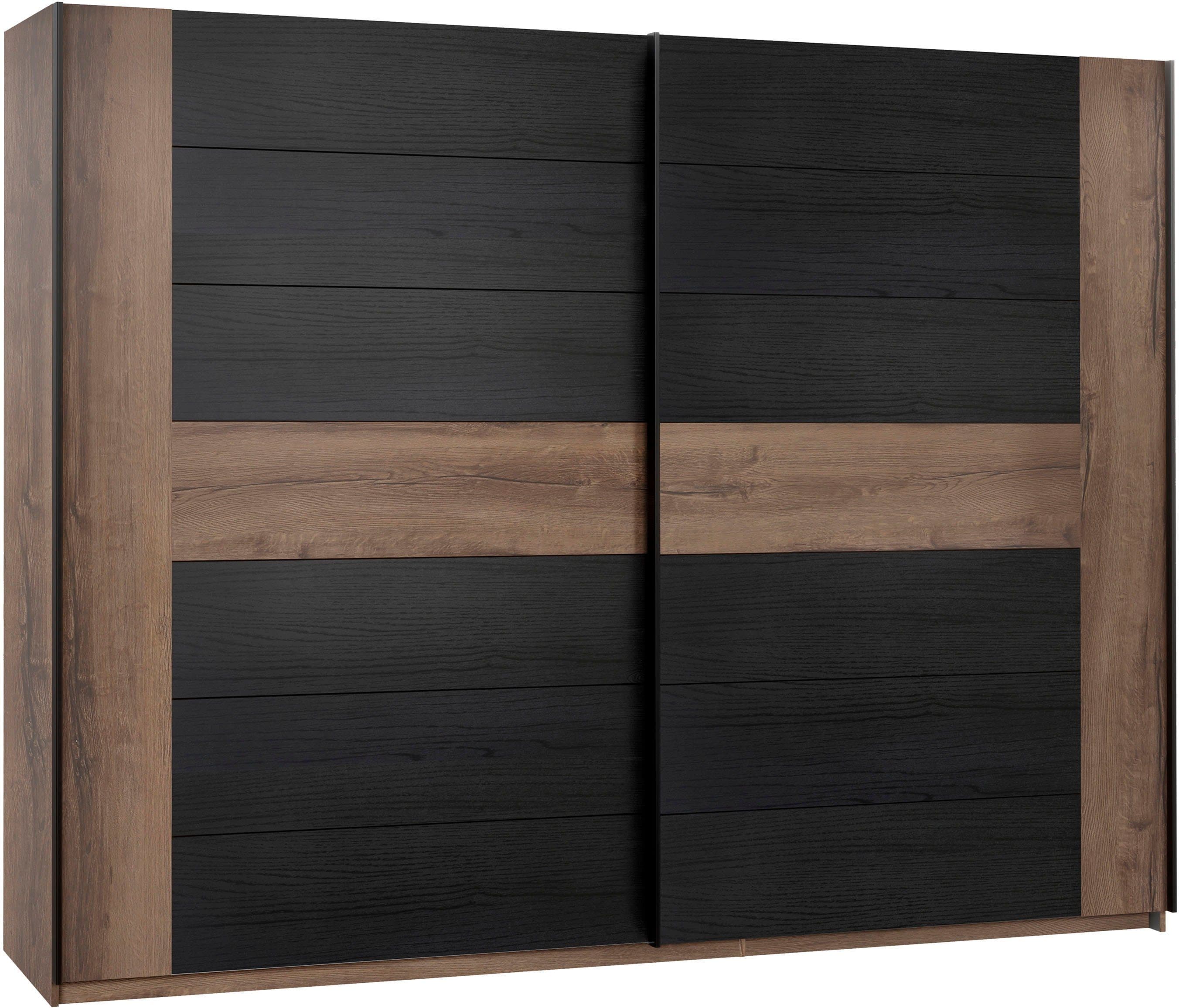 FORTE Schwebetürenschrank Bellevue | Schwarz