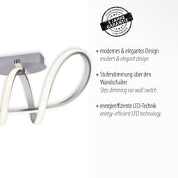 JUST LIGHT Deckenleuchte MARIA | Silber