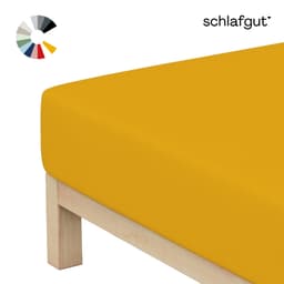 Schlafgut Basic Cotton Spannbettlaken | Gelb