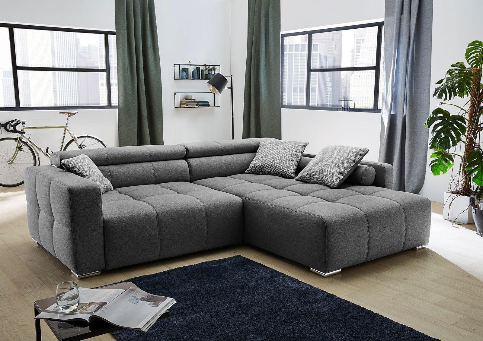 Jockenhöfer Gruppe Ecksofa Salerno L-Form | Grau