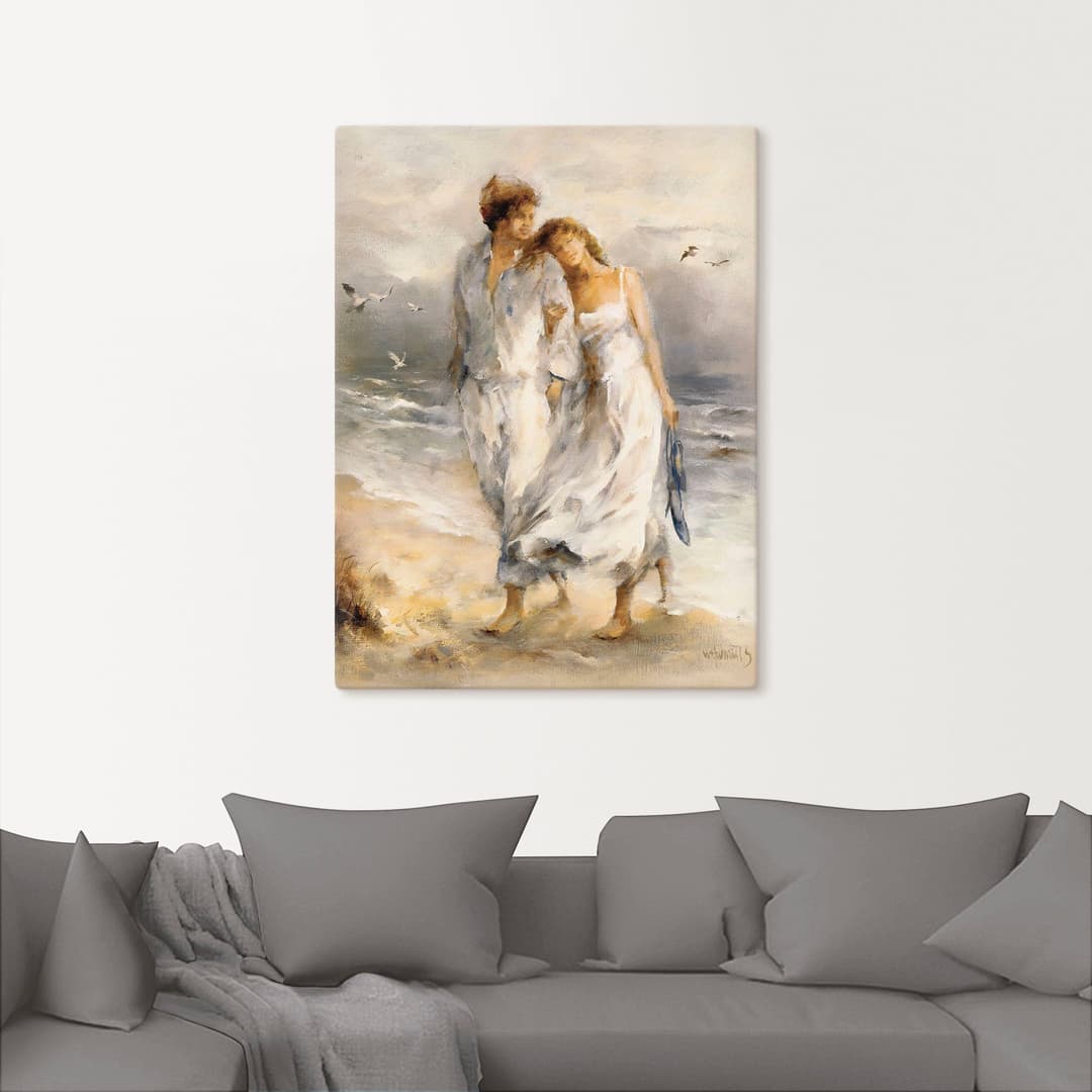Artland Wandbild Verliebt, Paar | Mehrfarbig