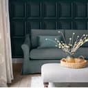 Laura Ashley Redbrook Wood Panel Dark Seaspray Vliestapete | Blau 2