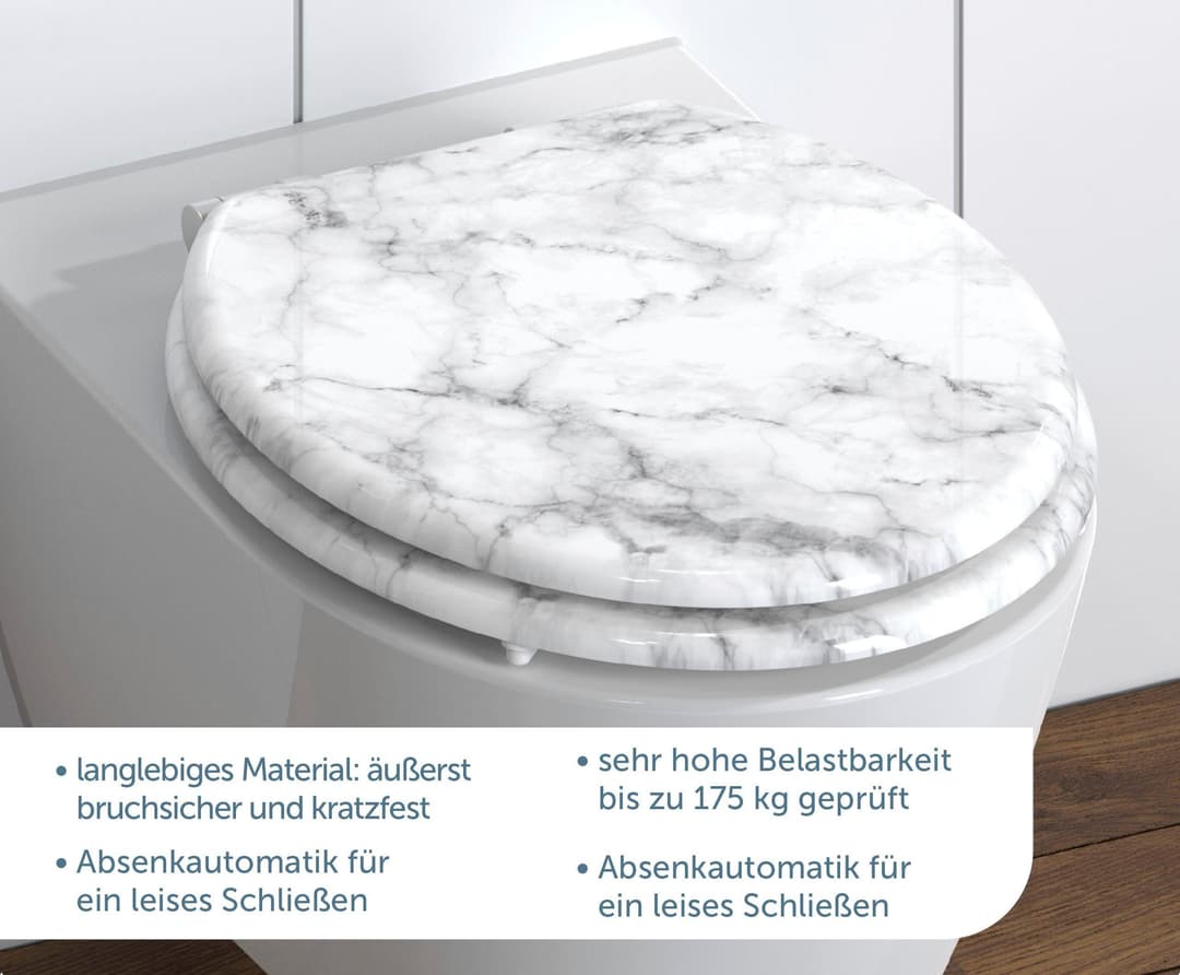 Schütte WC-Sitz Marmor | Mehrfarbig
