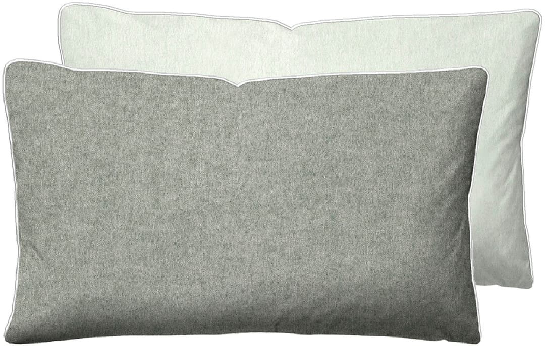 Biberna Kissenbezug Hermal Flanell | Grau