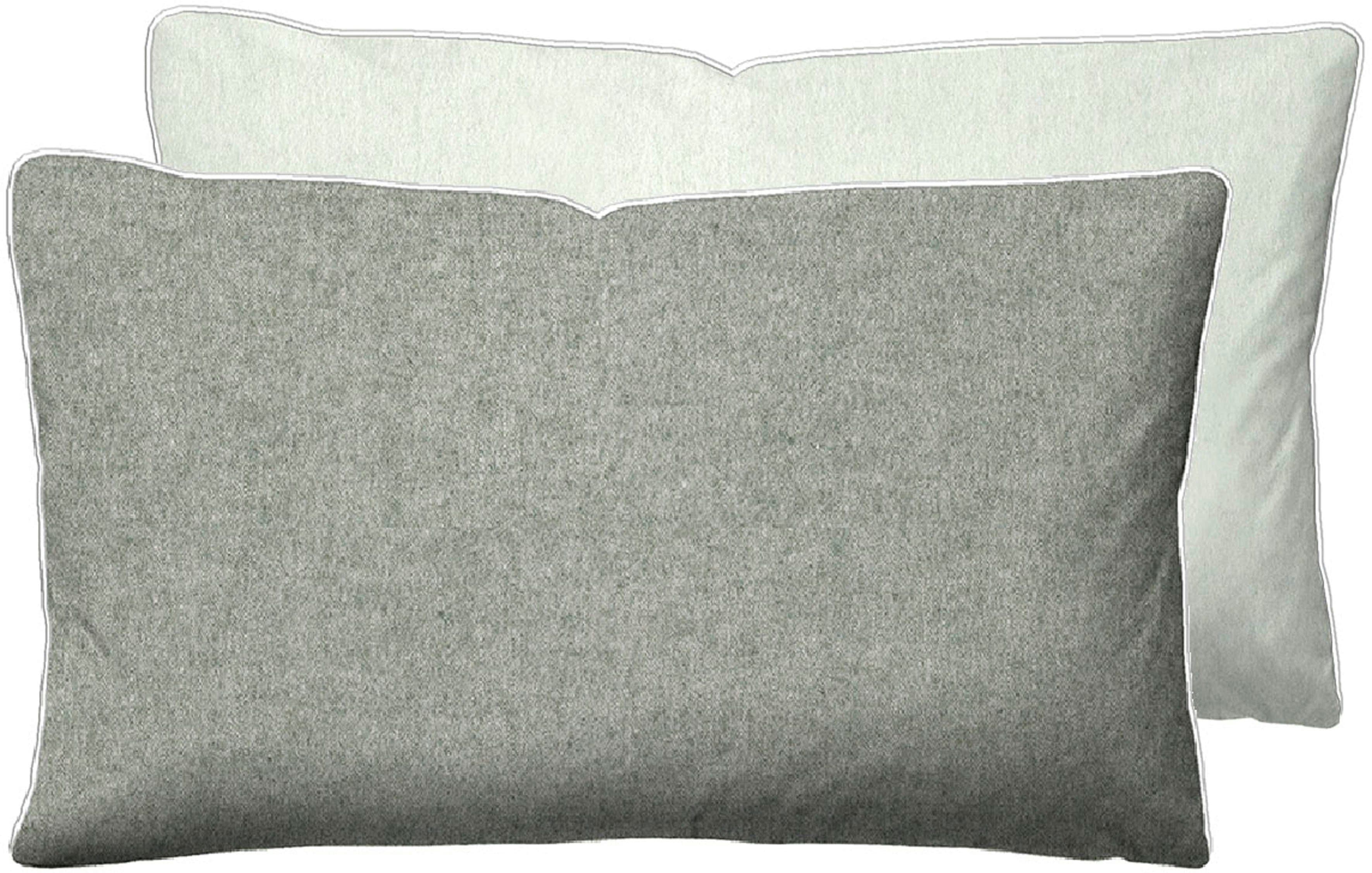 Biberna Kissenbezug Hermal Flanell | Grau