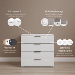 OTTO home AGORDO Schubkastenkommode | Grau