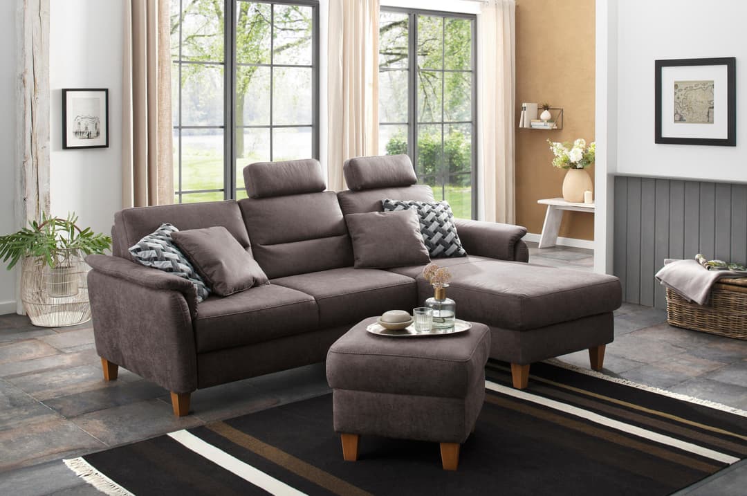 Home affaire Polsterhocker Palmera | Grau