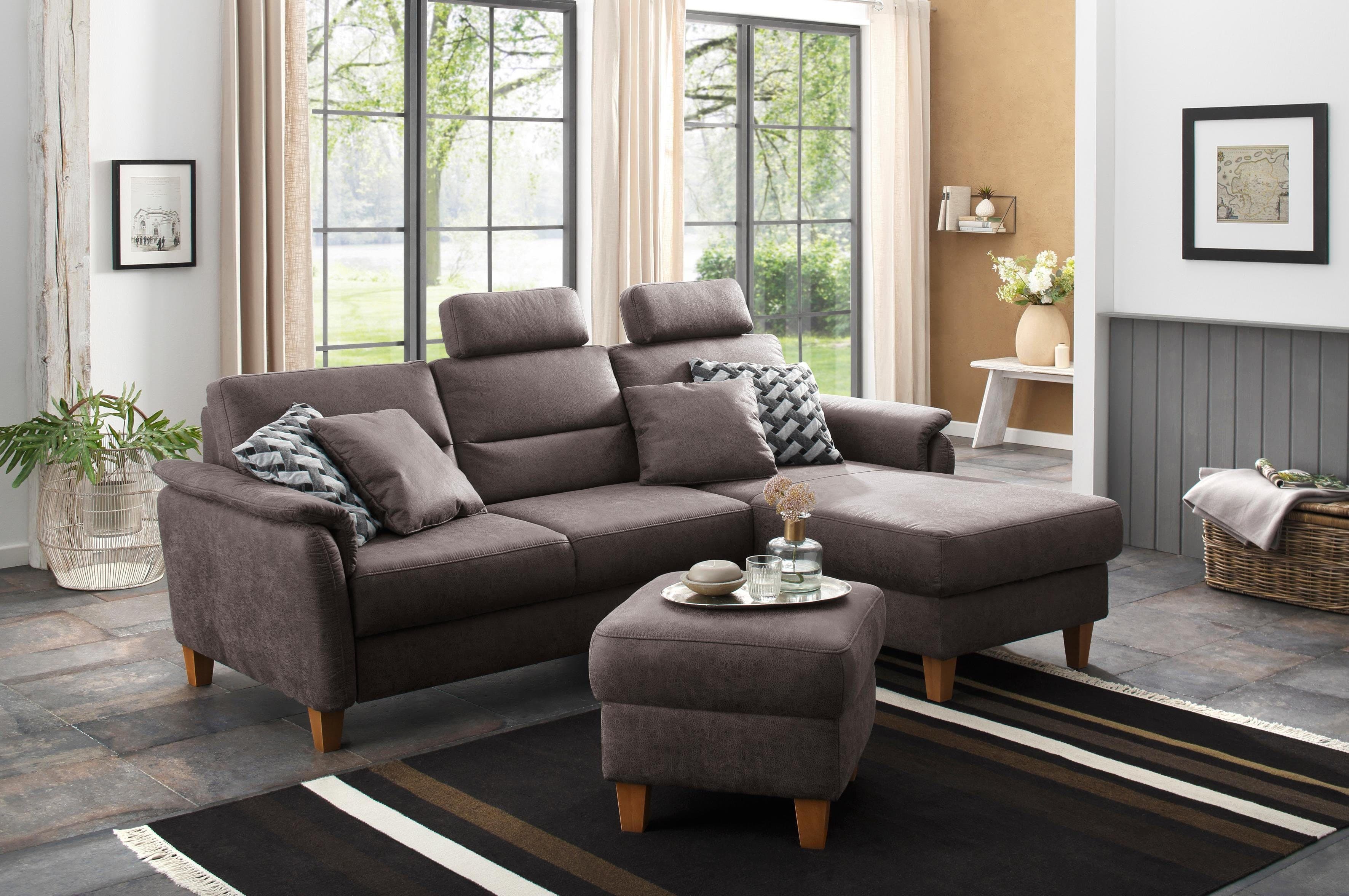 Home affaire Polsterhocker Palmera | Grau