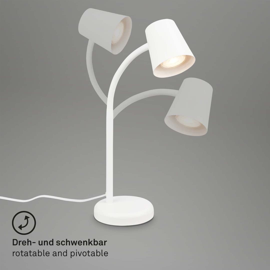 Briloner Leuchten Tischleuchte SKRIVA | Weiß
