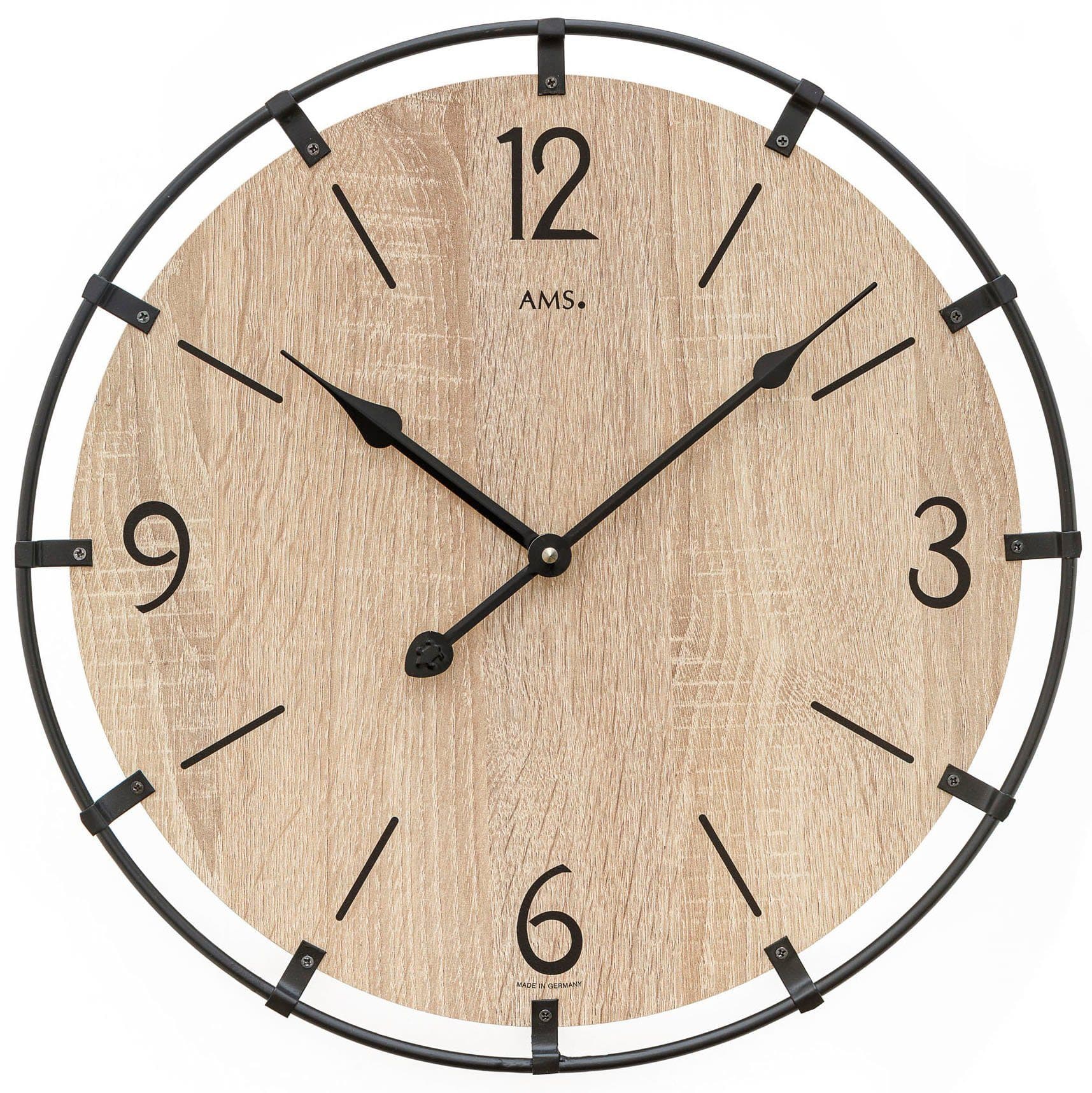 AMS Wanduhr W9616SO | Holztöne